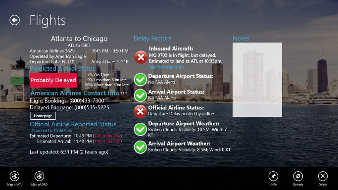 Flight information