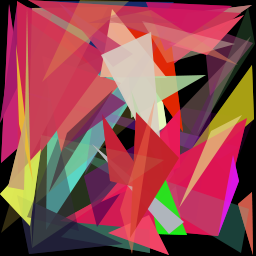 A bunch of colored polygons
