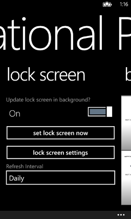 lock screen settings