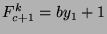 $F_{c+1}^k=by_1 +1$