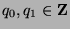 $q_0,q_1\in{\bf Z}$