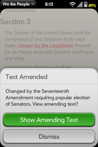 Viewing amended text Viewing amended text